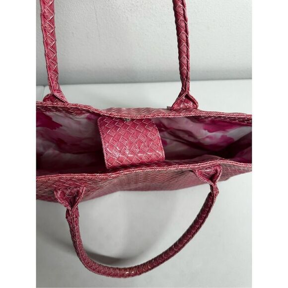 Pink Large Capacity PU Portable Shoulder Bag Tote - Picture 4 of 15